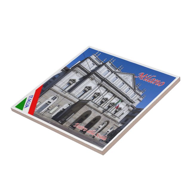 LMD009 MILAN, Theatre alla Scala, Italy, Ceramic Tile (Side)