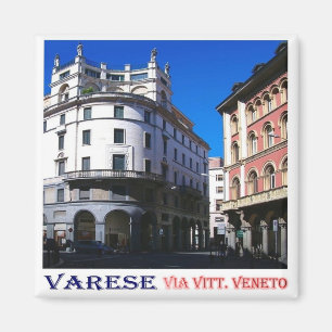 LMD028 VARESE Via Vitt. Veneto, Italy, Fridge Magnet