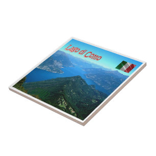 LMD090 COMO Aerial View, Lombardy Italy, Ceramic Tile
