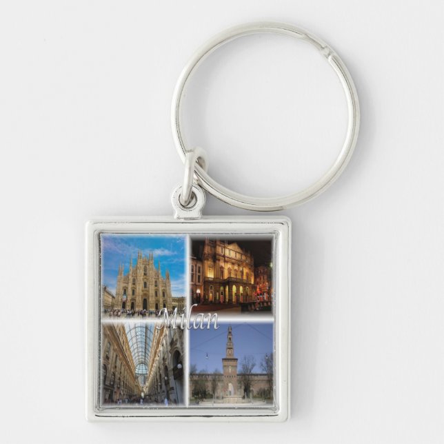 LMD117 MILAN mosaic, Lombardy, Italy, Key Ring (Front)