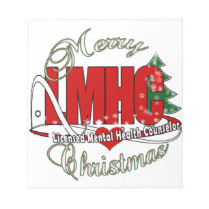 LMHC CHRISTMAS Licensed Mental Health Counsellor Notepad