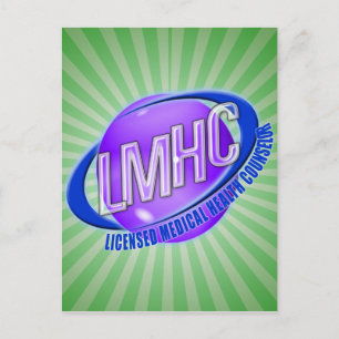 LMHC SWOOSH LICENSED MEDICAL HEALTH COUNSELOR POSTCARD