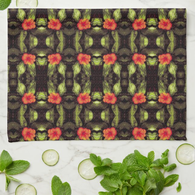 lmpatiens Impression Pattern Tea Towel (Folded)
