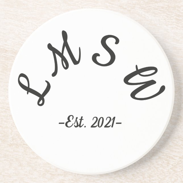 LMSW est. 2021 Stone Coaster (Front)
