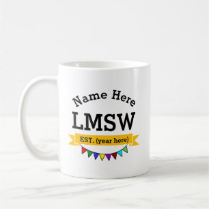 LMSW Licensed Master Social Worker Personalised Coffee Mug