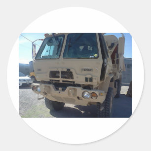 LMTV AMERICAN MILITARY CLASSIC ROUND STICKER