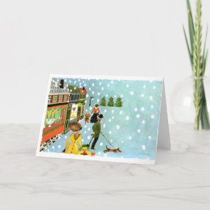 LMU Library Christmas Scene Greeting Card