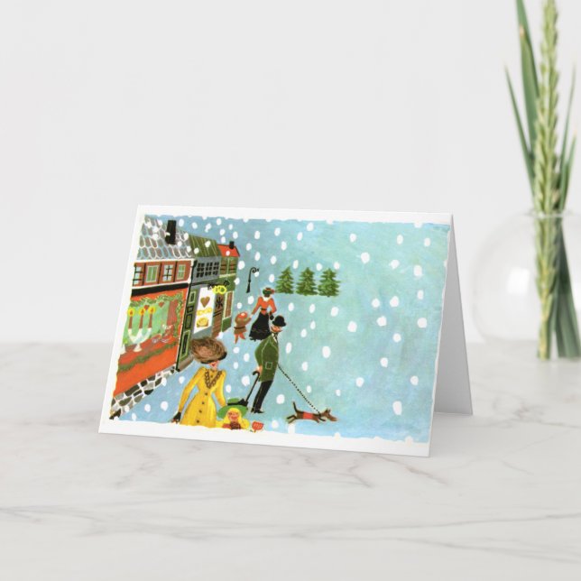 LMU Library Christmas Scene Greeting Card (Front)