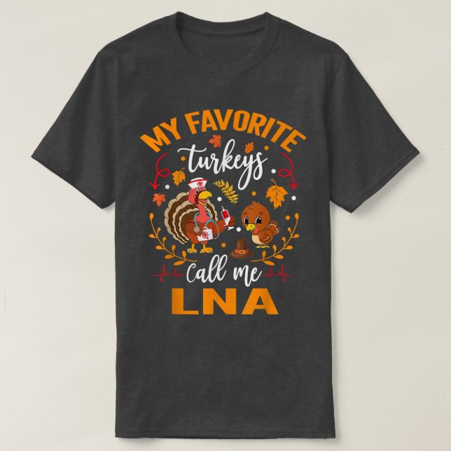 LNA One thankful LNA autumn fall turkey LNA THANKF T-Shirt (Design Front)