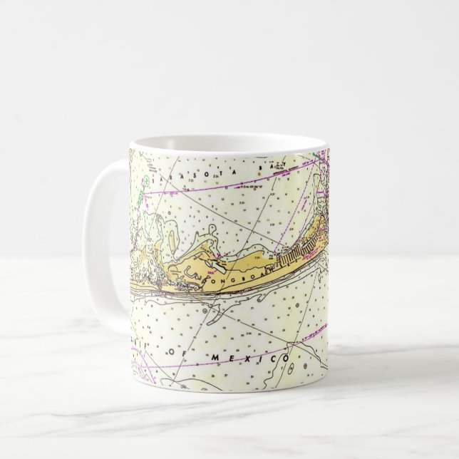 Lnboat Key Nautical Chart Mug (Front Left)