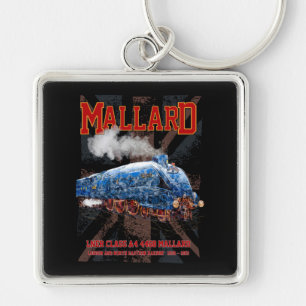 LNER Class A4 Mallard locomotive Union Jack flag Key Ring