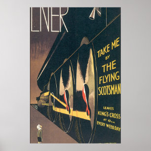 LNER The Flying Scotsman Vintage Travel Poster
