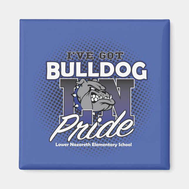 LNES Bulldog Pride Refrigerator Magnet (Front)