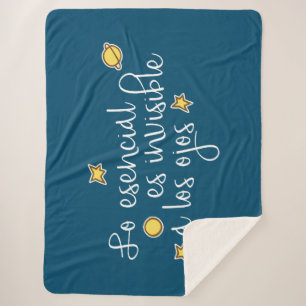 Lo esencial es invisible a los ojos sherpa blanket
