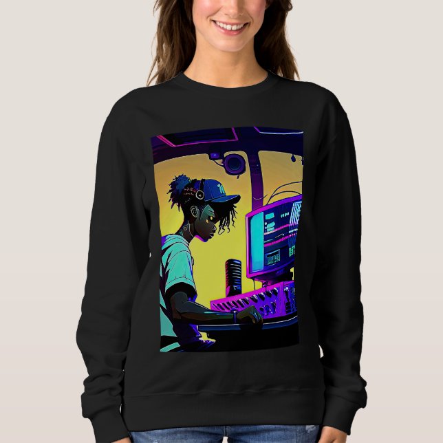 Lo fi hip hop chillhop chill beats aesthetics  10 sweatshirt (Front)