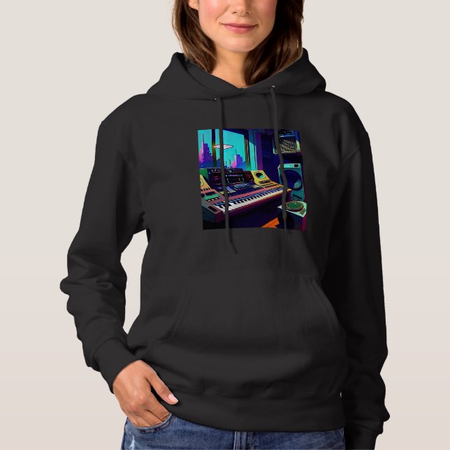 Lo fi hip hop chillhop chill beats aesthetics 13 hoodie (Front)
