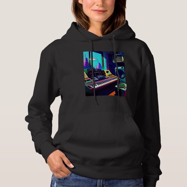 Lo fi hip hop chillhop chill beats aesthetics  16 hoodie (Front)
