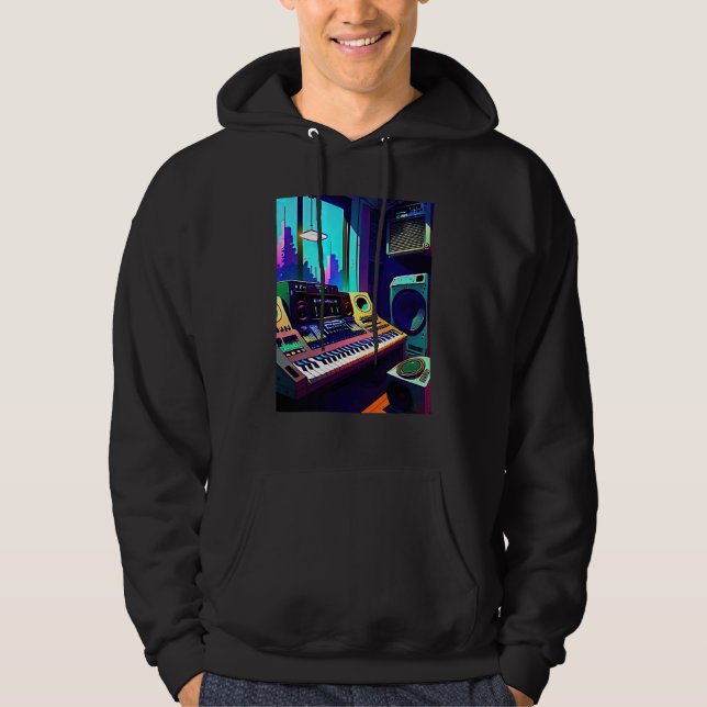 Lo fi hip hop chillhop chill beats aesthetics  16 hoodie (Front)