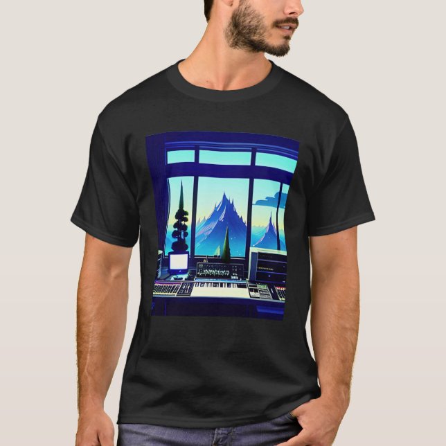 Lo fi hip hop chillhop chill beats aesthetics  16 T-Shirt (Front)
