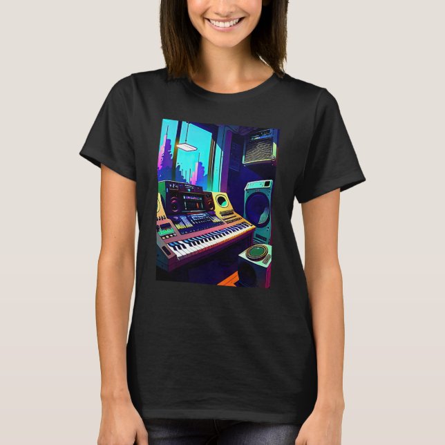 Lo fi hip hop chillhop chill beats aesthetics  16 T-Shirt (Front)