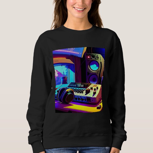 Lo fi hip hop chillhop chill beats aesthetics  27 sweatshirt (Front)