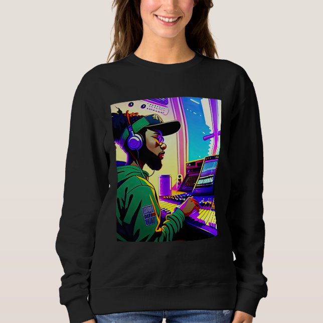 Lo fi hip hop chillhop chill beats aesthetics  5 sweatshirt (Front)