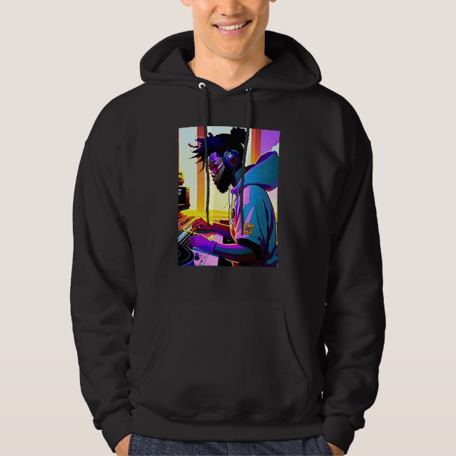 Lo fi hip hop chillhop chill beats aesthetics  9 hoodie (Front)