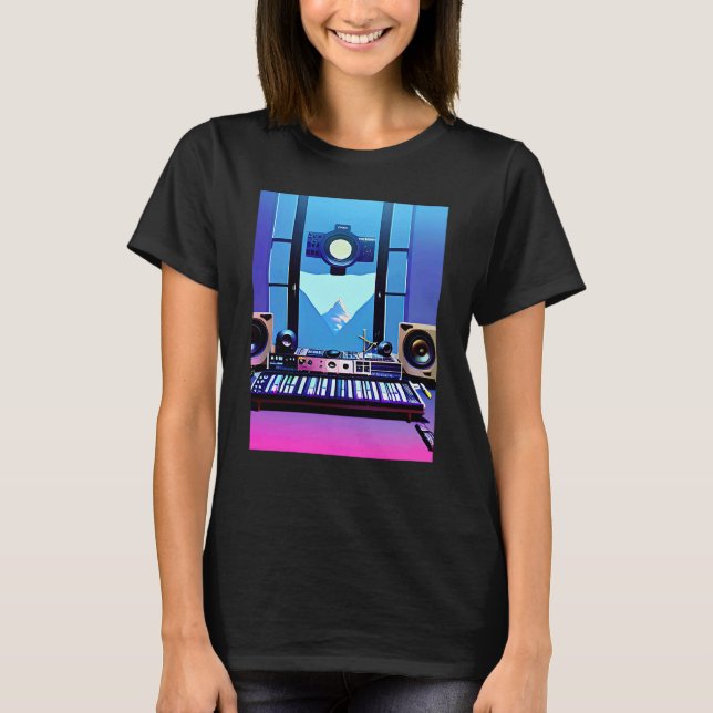 Lo fi hip hop chillhop chill beats aesthetics T-Shirt (Front)