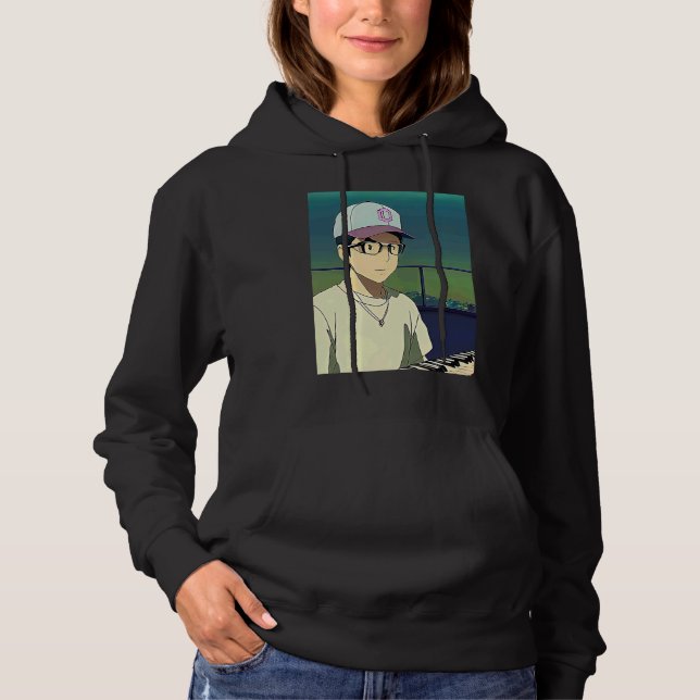 Lo fi hip hop chillhop chill beats lofi aesthetics hoodie (Front)