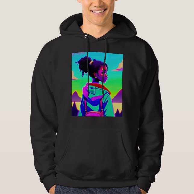 Lo fi hip hop chillhop chill beats lofi aesthetics hoodie (Front)