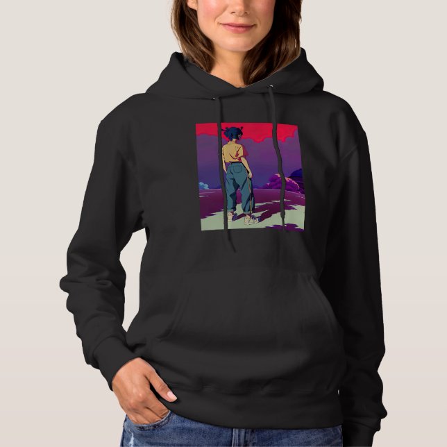 Lo fi hip hop chillhop chill beats lofi aesthetics hoodie (Front)