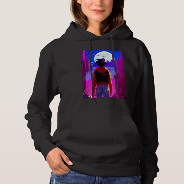 Lo fi hip hop chillhop chill beats lofi aesthetics hoodie (Front)