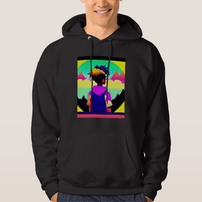 Lo fi hip hop chillhop chill beats lofi aesthetics hoodie (Front)