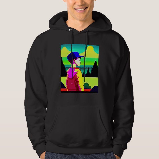 Lo fi hip hop chillhop chill beats lofi aesthetics hoodie (Front)