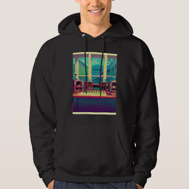 Lo fi hip hop chillhop chill beats lofi aesthetics hoodie (Front)