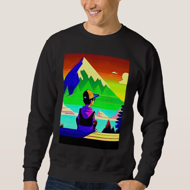 Lo fi hip hop chillhop chill beats lofi aesthetics sweatshirt (Front)