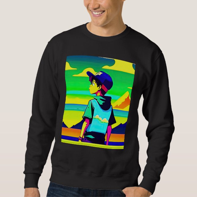 Lo fi hip hop chillhop chill beats lofi aesthetics sweatshirt (Front)