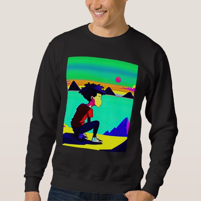 Lo fi hip hop chillhop chill beats lofi aesthetics sweatshirt (Front)