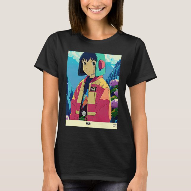 Lo fi hip hop chillhop chill beats lofi aesthetics T-Shirt (Front)