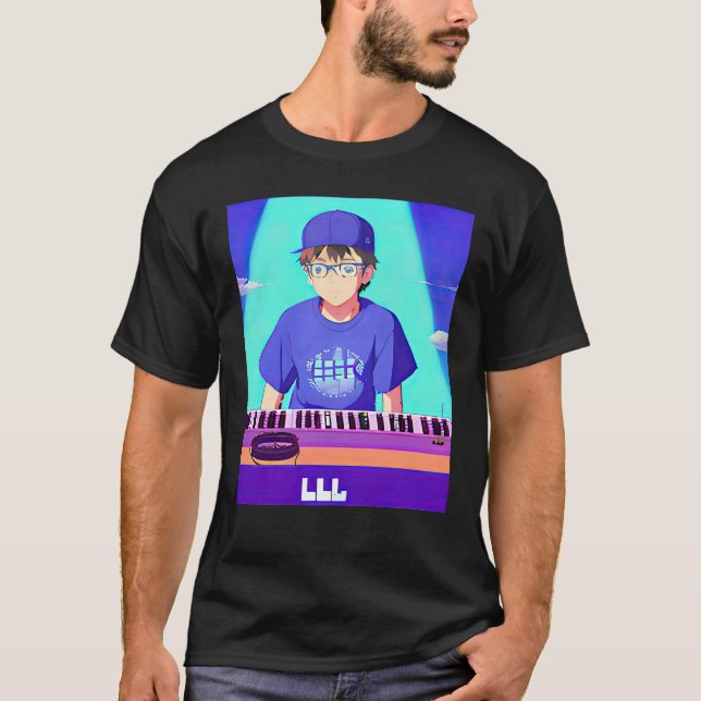 Lo fi hip hop chillhop chill beats lofi aesthetics T-Shirt (Front)