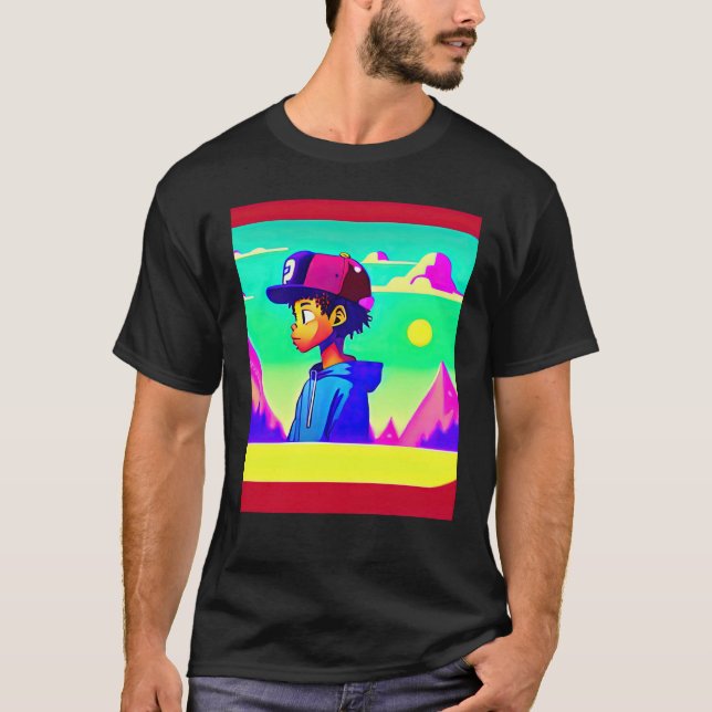 Lo fi hip hop chillhop chill beats lofi aesthetics T-Shirt (Front)
