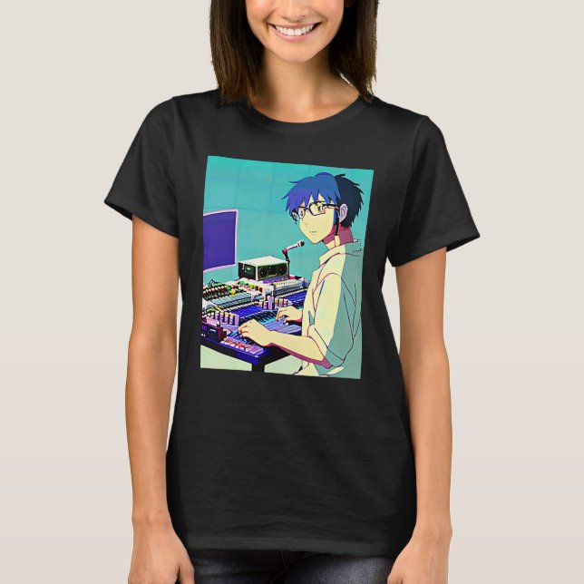 Lo fi hip hop chillhop chill beats lofi aesthetics T-Shirt (Front)