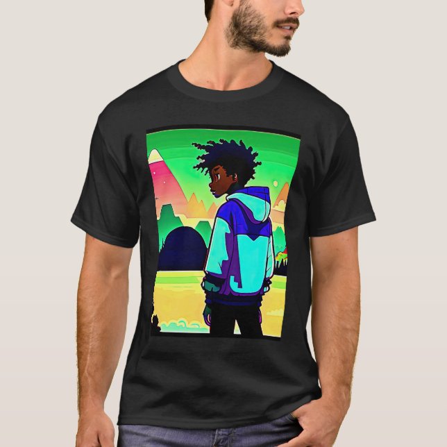 Lo fi hip hop chillhop chill beats lofi aesthetics T-Shirt (Front)
