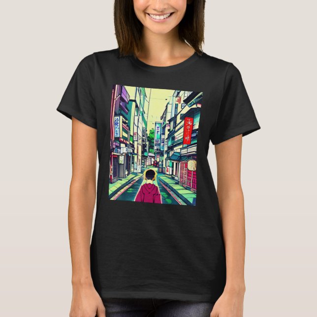 Lo fi hip hop chillhop chill beats lofi aesthetics T-Shirt (Front)