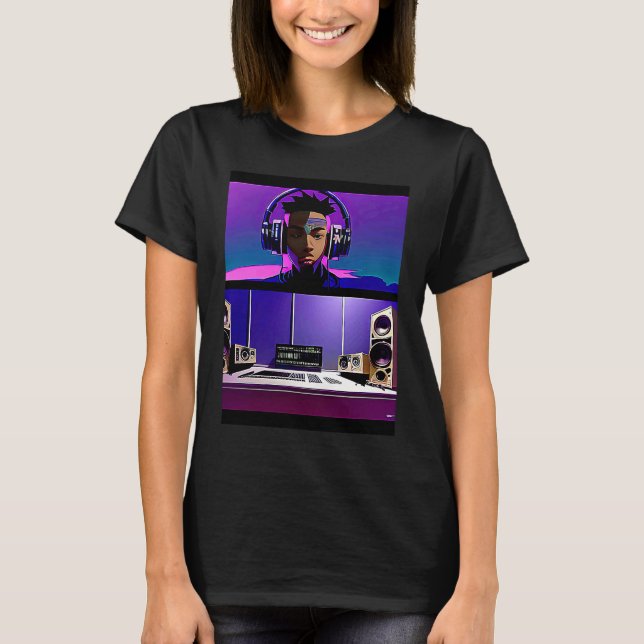 Lo fi hip hop chillhop chill beats lofi aesthetics T-Shirt (Front)