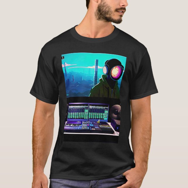 Lo fi hip hop chillhop chill beats lofi aesthetics T-Shirt (Front)