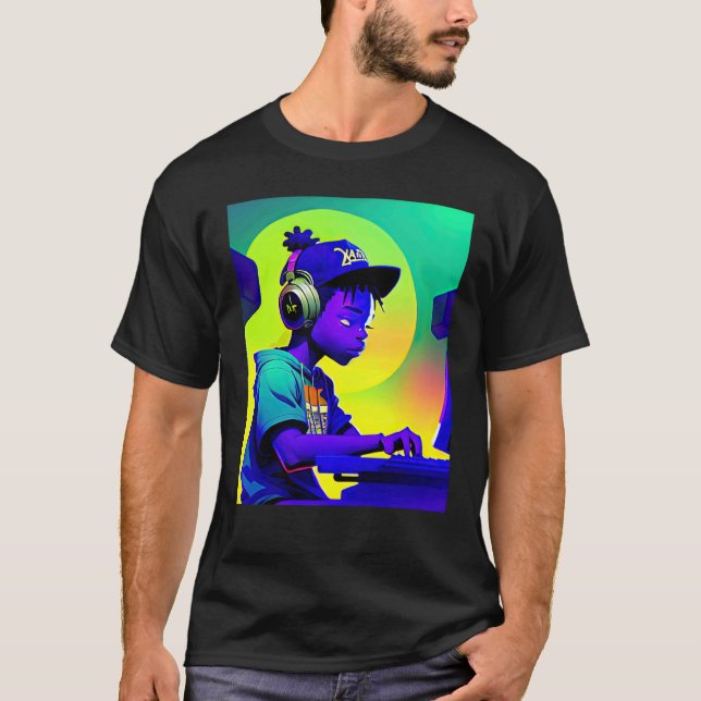 Lo fi hip hop chillhop chill beats lofi aesthetics T-Shirt (Front)