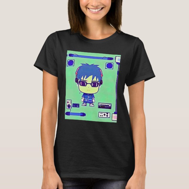 Lo fi hip hop chillhop chill beats lofi aesthetics T-Shirt (Front)