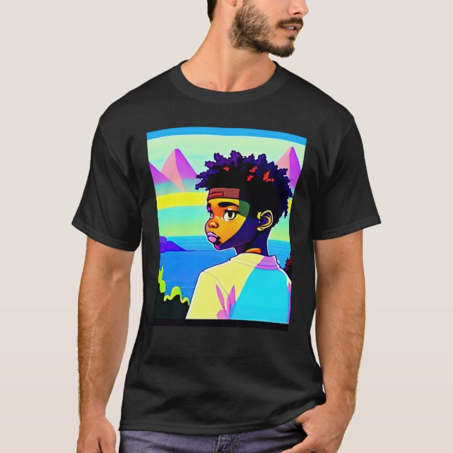 Lo fi hip hop chillhop chill beats lofi aesthetics T-Shirt (Front)