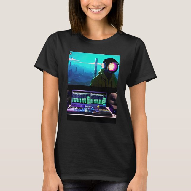 Lo fi hip hop chillhop chill beats lofi aesthetics T-Shirt (Front)